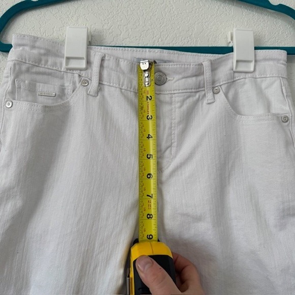 Nine West Chrystie Capri White Denim Jeans Women's Size 4 Cropped Stretch - Picture 10 of 12